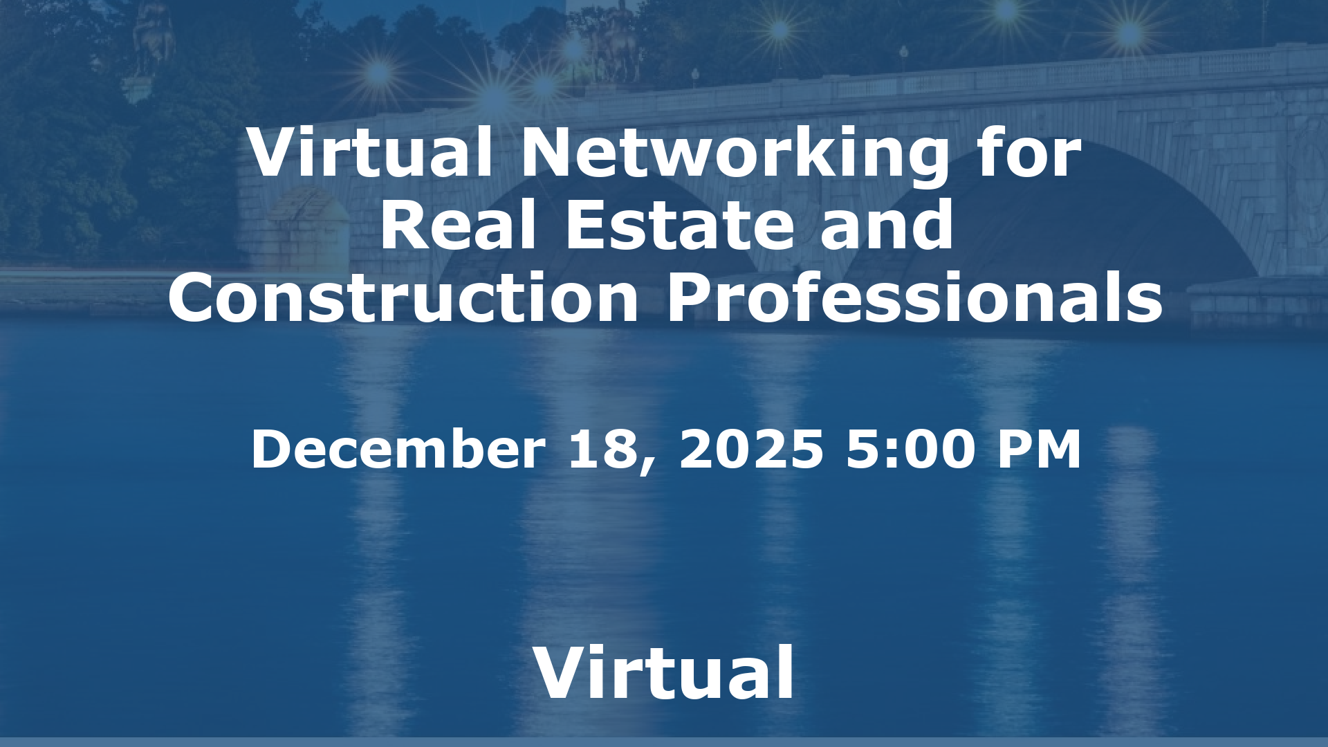 Virtual Networking for Real Estate and Construction Professionals event image